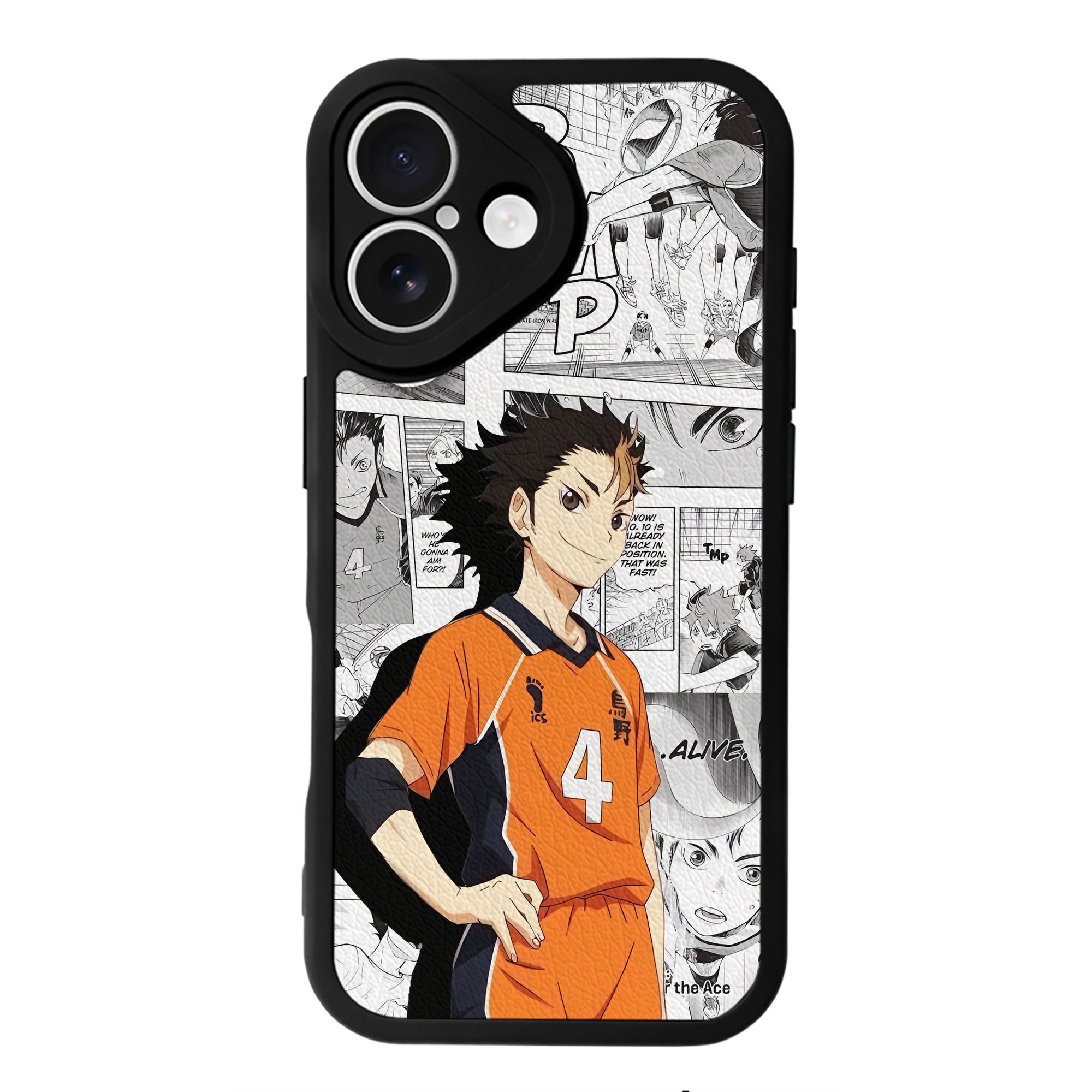 （画像用） ハイキュー!! Haikyu!! 【iPhone 16シリーズ対応】シリコンスマホケース（レザー調） 材質：シリコン